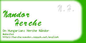 nandor herche business card