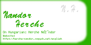 nandor herche business card